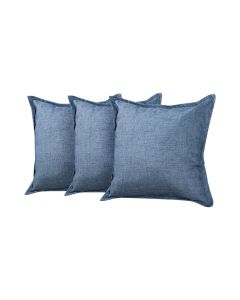 Kit 3 Almofadas Decorativas Bali Linho Azul Jeans