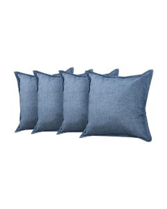 Kit 4 Almofadas Decorativas Bali Linho Azul Jeans