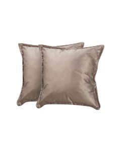 Kit 2 Almofadas Decorativas Bali Suede Pena Bege Escuro