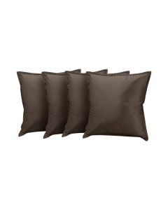Kit 4 Almofadas Decorativas Bali Veludo Marrom