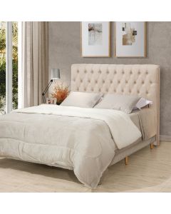 Cabeceira Cama Casal Estofada 1,40 Cm - Inca Linho Cru