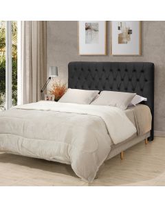 Cabeceira Cama Casal Estofada 1,40 Cm - Inca Veludo Preto