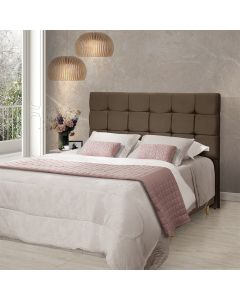 Cabeceira Cama Queen Estofada 1,60 - Maia Veludo Marrom