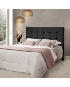 Cabeceira Cama Casal Estofada 1,40 - Maia Veludo Preto