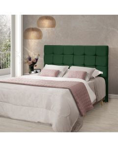 Cabeceira Cama Casal Estofada 1,40 - Maia Veludo Verde